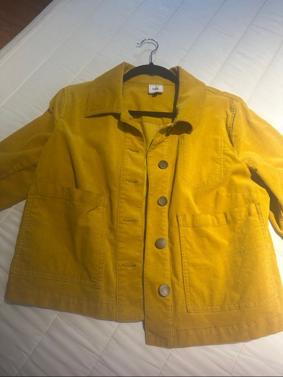CAbi Jackets & Blazers - CAbi Mustard Yellow Corduroy Button-Front Jacket